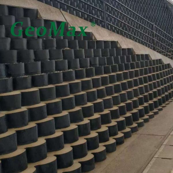 Black HDPE Geocell 150mm Height 445mm Welding Space For Retaining Walls River