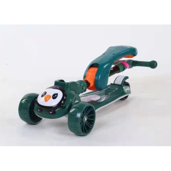 3 PU Wheel LED Baby Kick Scooter Sale for Kids Function Music Lighting One-click Folding