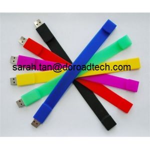 Quality Customized 100% Real Capacity Silicone Bracelet USB Flash Drives for sale