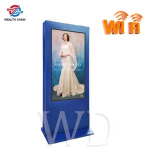 Sea Blue Outdoor LCD Digital Signage 2000 nits 55 Inch Full Anti Corrosion