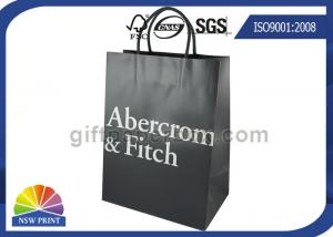 China Custom Brand Logo Printing Stylish Paper Carrier / Paper Shopping Bags With Handles on sale