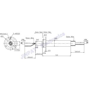 Rotating Electrical Capsule Slip Ring 16 Circuits 400rpm