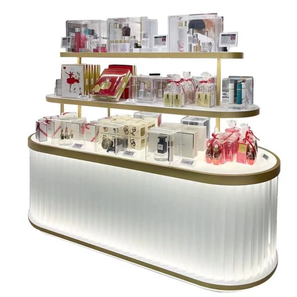 Fashion Anti Rust Luxury Display Cabinets Hardware Showcase Cosmetic Display