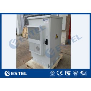 2 Fans Galvanized Steel 27U Rack Outdoor Telecom Cabinet