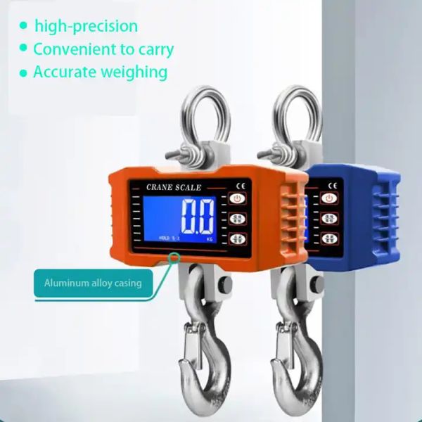 OCS-P1 500KG 1000KG Digital LCD Crane Scale with LED Display Aluminum Alloy Shell Hanging Scale Capacity 100kg-1000kg