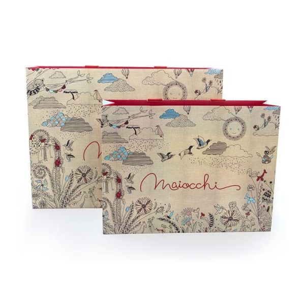 Foldable Custom Paper Shopping Bags For Clothes Special Rope OEM Service