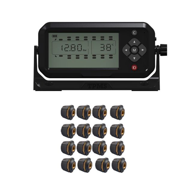 Buy 16 Wheels Truck Tire Pressure Monitoring System w/ External Sensor at wholesale prices