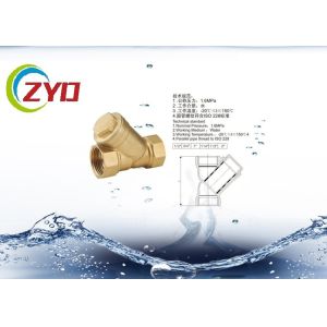 3 4 Brass Strainer Valve , Plumbing Y Strainer Valve With 304 S.S. Fileter