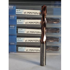 Carbide Drill Hardness HRC55-60 3D Drill / 5D Drill G-Internal Coolant Drill- 5D Φ8.5 X 5D X 61 X 103 X Φ10mm Solid Carbide