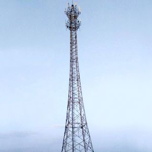 Self Supporting 4 Legs Telecommunication Steel Tower Galvanized 100m