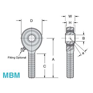 MBM/MBF Series Bronze Race Rod Ends | Low-Friction Design