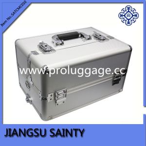 Solid silver diamond ABS rolling beauty case
