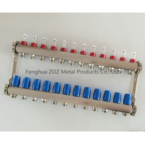 12 Circuits stainless steel radiant floor heating manifold