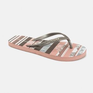 38EU Reusable Thin Strap Flip Flops Womens Striped Stitching