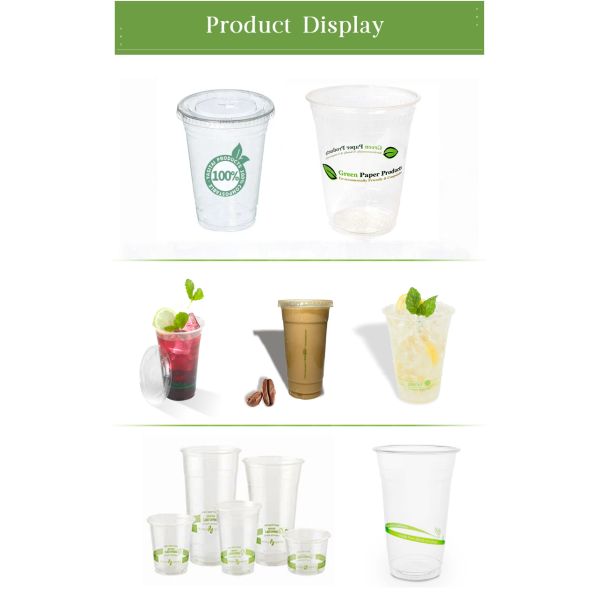 Custom Compostable Biodegradable PLA Cups 9 Oz for Restaurant