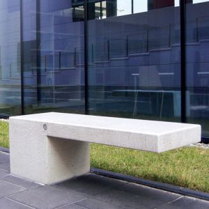 Outdoor Fiber Cement Furniture GRC Concrete Table With Sturdy Legs