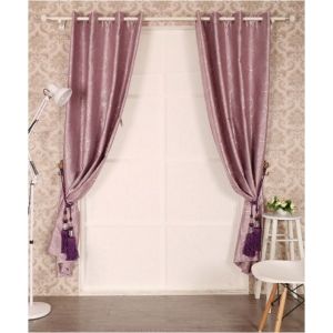 Window Curtain Embrossed Black Out With Flocking