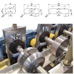 Oval Pipe Profile Rolling Forming Machine Interlocked Type 80mm
