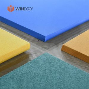 Custom Size Artistic Fabric Acoustic Panels , Soundproof Fabric Wrapped Wall