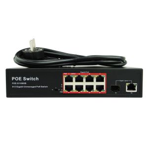 Latest POE-S1108GB 8xGigabit PoE + 1xGE RJ45 & 1xGE SFP Uplink IEEE802.3af/at