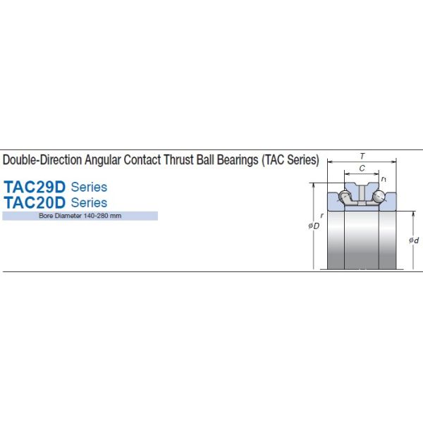 Double direction NSK Chrome Steel Axial Angular Contact Ball Bearing