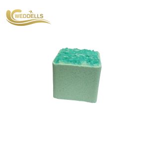 Green Cube Shape Aromatherapy Shower Steamers With Sea Salt For Relaxing