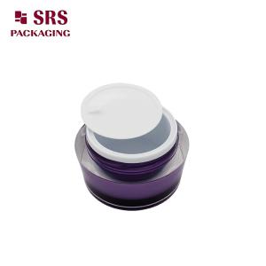 J031 China cosmetic packaging manufacturer,black emoty cream jar plastic