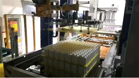 Depalletizing Bottles Bulk Stacks Depalletizer Machine