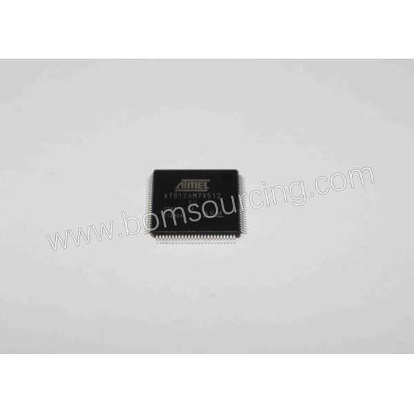 Buy 55MHz 512KB FLASH Integrated Circuit IC Chip , AT91SAM7X512B-AU Microcontroller IC 16/32 Bit at wholesale prices