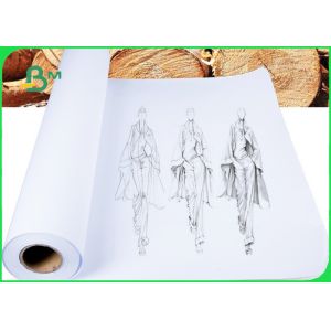 36 24 Inch Plotter Paper Roll , 80gsm Wide Format Plotter Paper Moisture Proof