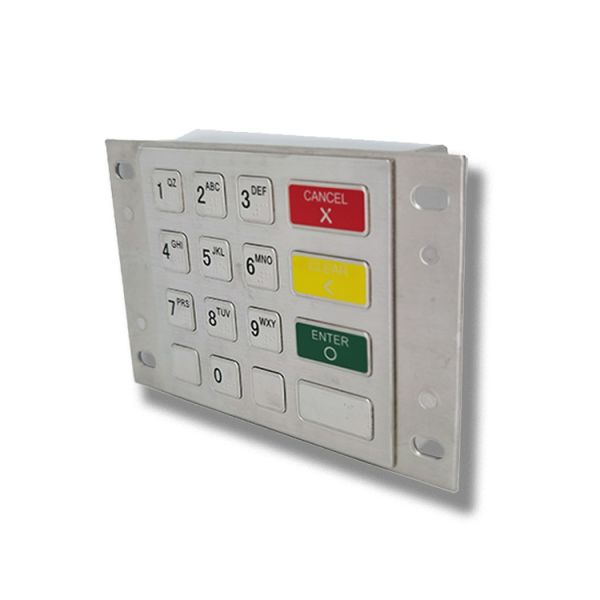 Dustproof Rugged IP65 Stainless Steel Vending Kiosk Metal Numeric Keypad With 16 Keys