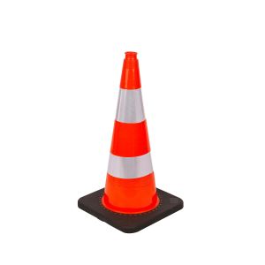 75cm Injection Molded PVC Traffic Safety Cone with Black Base