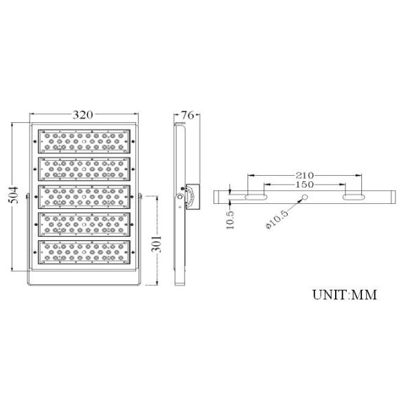 High power 250W LED flood light led flood lamps outdoor lighting fixture.
