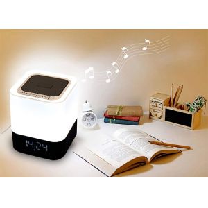 LED Night Light Clock Radio Bluetooth Speaker All In1 , Bluetooth Speaker And