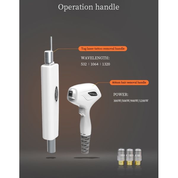 Effective 2in1 808 Diode Laser Hair Removal Nd Yag Tattoo Removal For Home