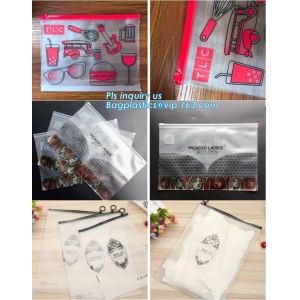 China Sustainable Zipper Bags Packaging With Slider Closure, Size Frosted Matte Vinyl Zipper Lock Packaging Bag on sale