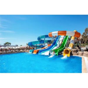 Outdoor Commercial Amusement Park Carnival Ride Fiberglass Water Slide Sets