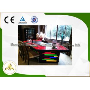 Quality 11 Seats Rainbow Light Teppanyaki Hibachi Grill , Stainless Steel Teppanyaki Plate for sale