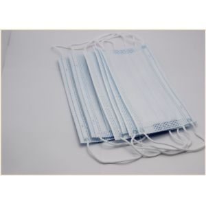 Blue Disposable Face Masks High Breathability With ISO CE Certification