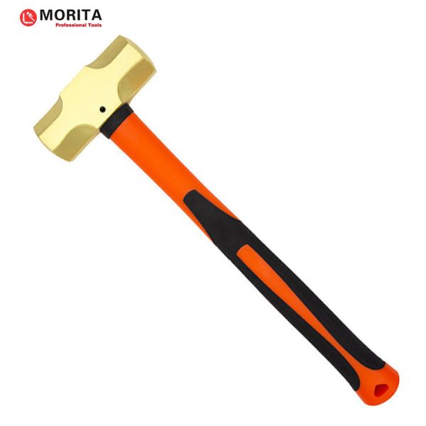 Non sparking tools Brass sledge hammer with fiberglass handle, Non-Magnetic, Die