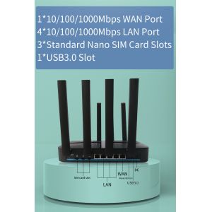 WPA PSK 3PCIE 3G 4G Wifi Router T Mobile IPQ4019 Sim Card WiFi Router