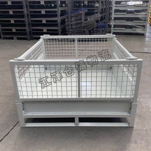 Buy 1000mm Width Foldable Stillage Pallet Cage With Optional Wheels Available at wholesale prices