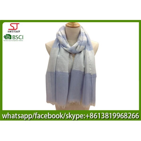 China factory supply joint stripe yarn dyed fabric spring summer scarf 80