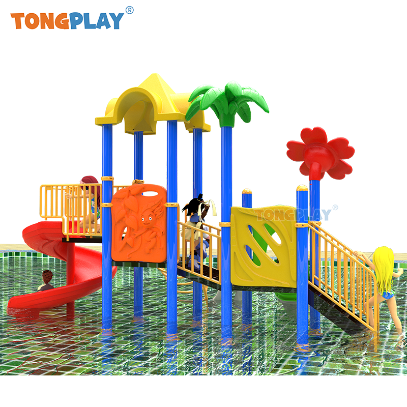 Kids Commercial Amusement Park Rider Children Water Play Equipment Plastic Slide Water Playground