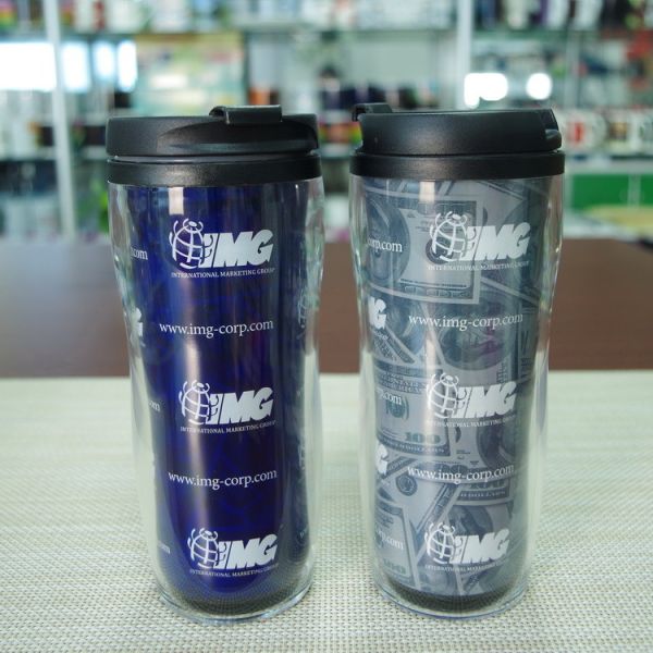 Printed 16oz heat sensitive color changing mugs disposable plastic cup