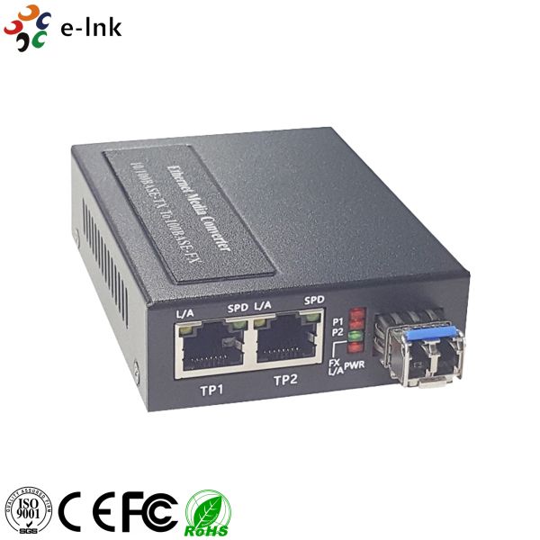 1 SFP Interface Fiber Ethernet Media Converter With Built - In Power Supply