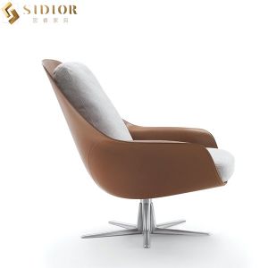 Leather Upholstered Modern Leisure Chair Home Restaurant Furniture