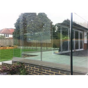 Luxury U Channel Tempered Glass Railing Systems Flooring Mounted For Pool