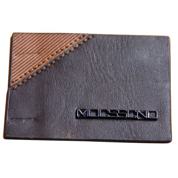 Buy Mixed Colors Embossed logo Grain  leather patches for clothes at wholesale prices
