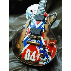 Quality Custom LP Electric Guitar One Piece Body Neck RebelAged Guitar for sale